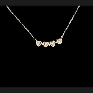 Elegant Gold Tone Heart Necklace